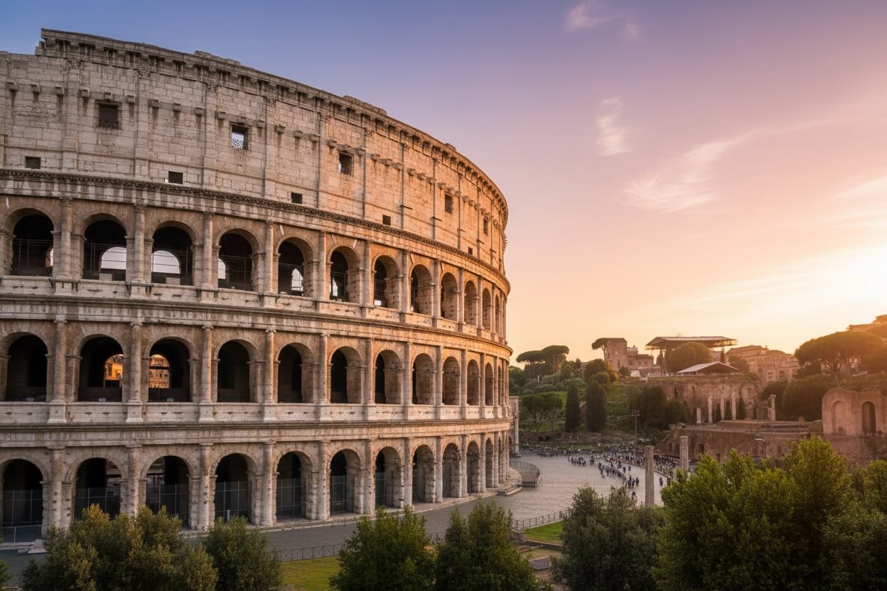 Colosseum Rome viewed from the street
